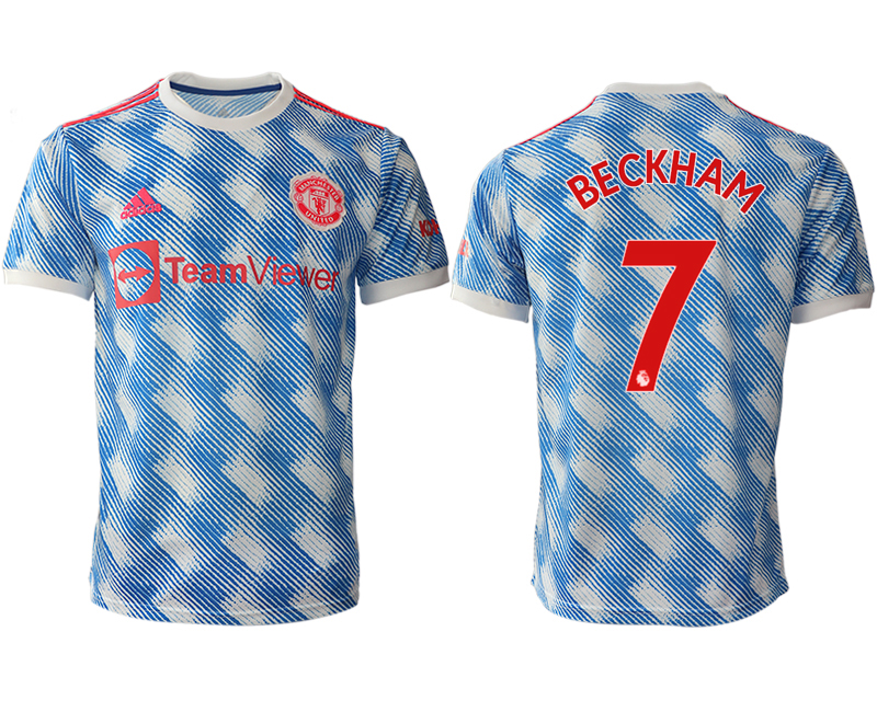 Men 2021-2022 Club Manchester United away aaa version blue #7 Soccer Jersey->manchester united jersey->Soccer Club Jersey